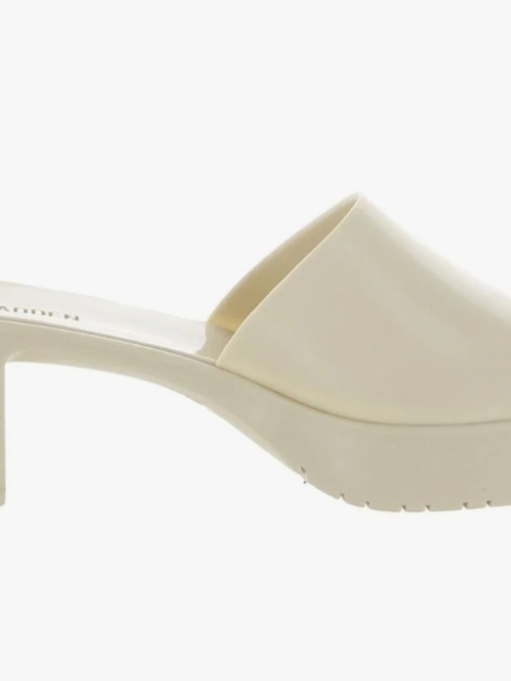 Steve Madden Off White Chunky Block Heel Slide Sandals Platform Size 11M - Picture 8 of 10